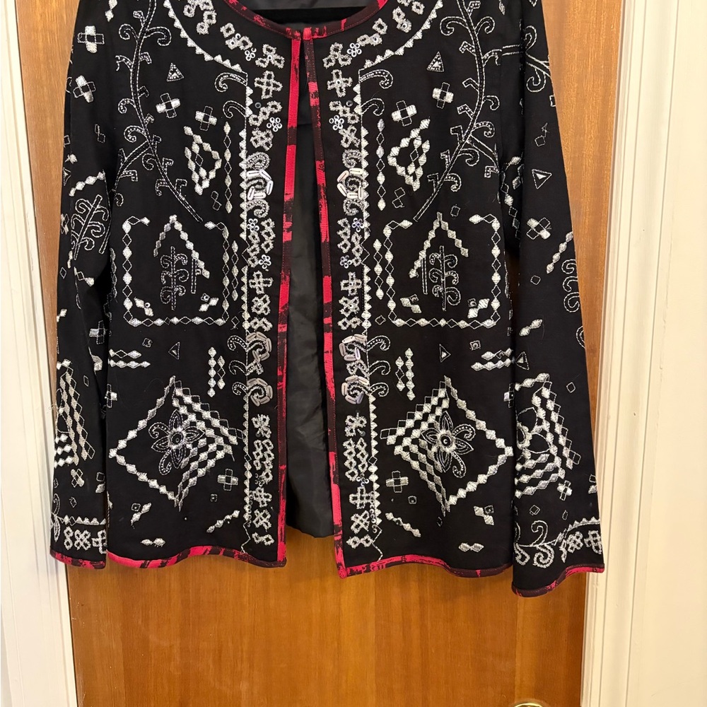 Notations Women’s Open Front Jacket.Beautiful Emb… - image 5
